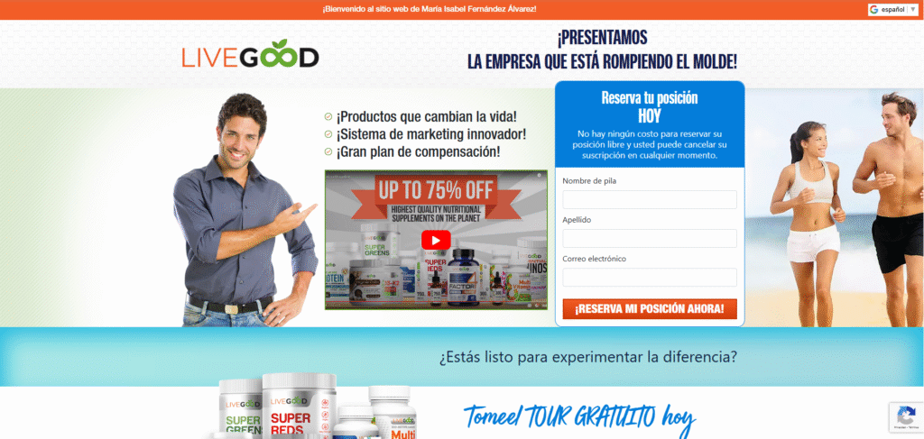 LiveGood Barcelona | Suplementos Premium y Negocio de Membresía/afíliate ahora texto alt